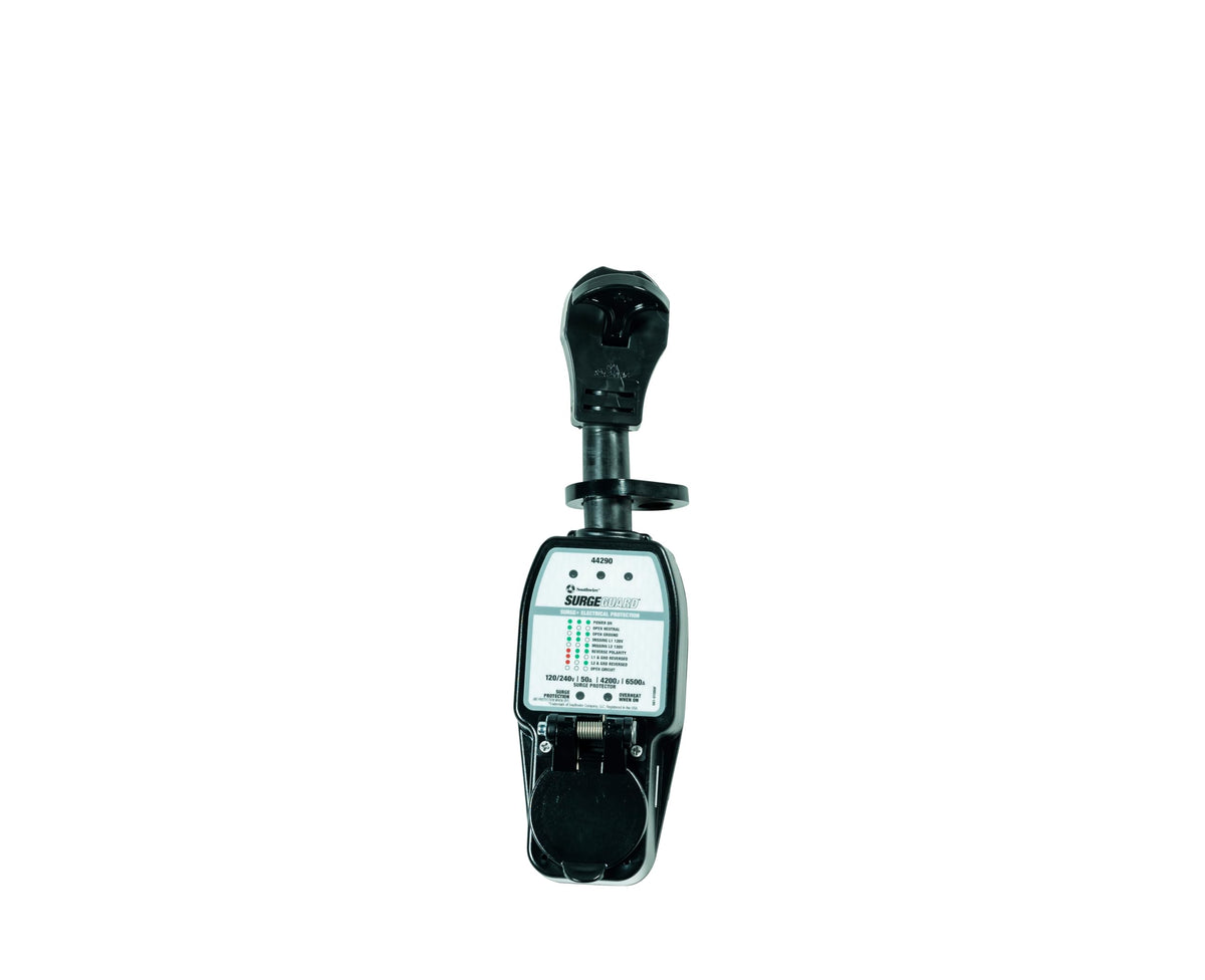 Southwire Surge Guard 44290 diagnostics display verifies park power health.