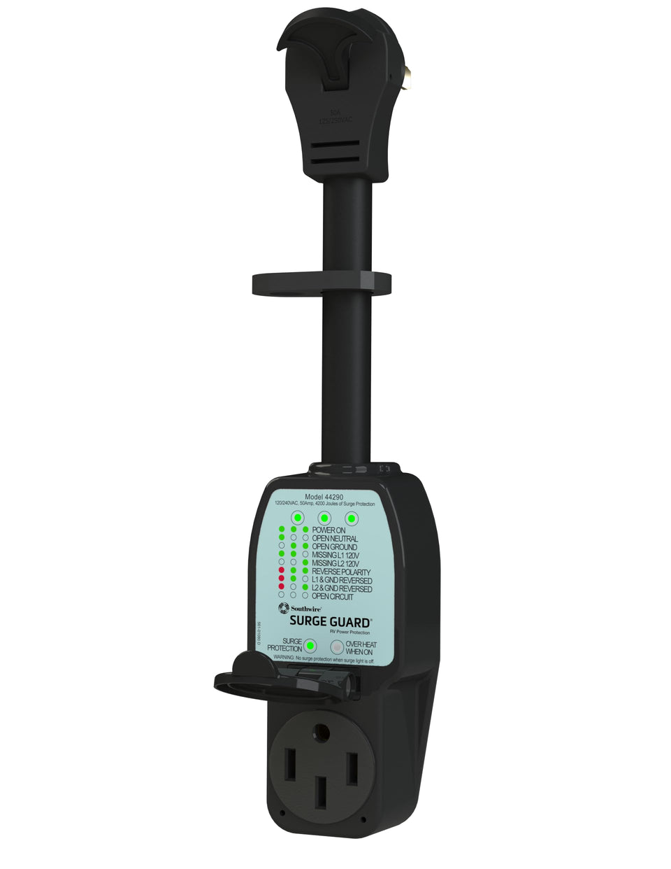 Southwire Surge Guard 44290 exterior view for portable RV surge protection.