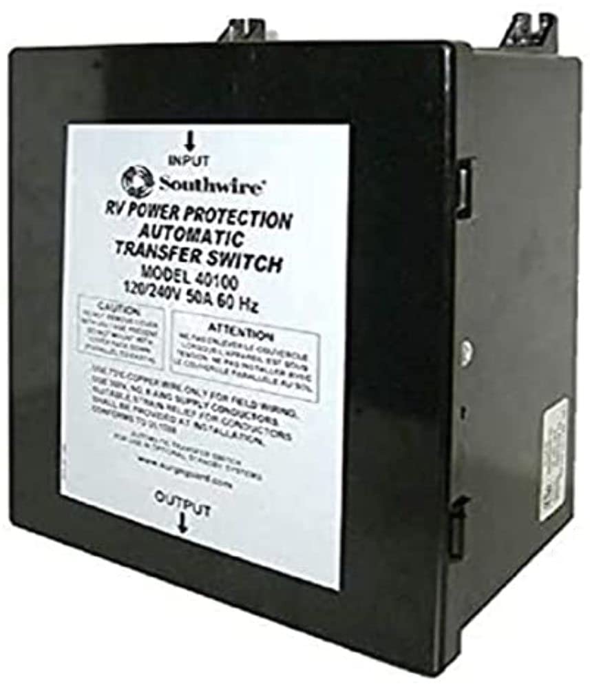 Southwire TRC Surge Guard ATS in black protects an RV electrical system.