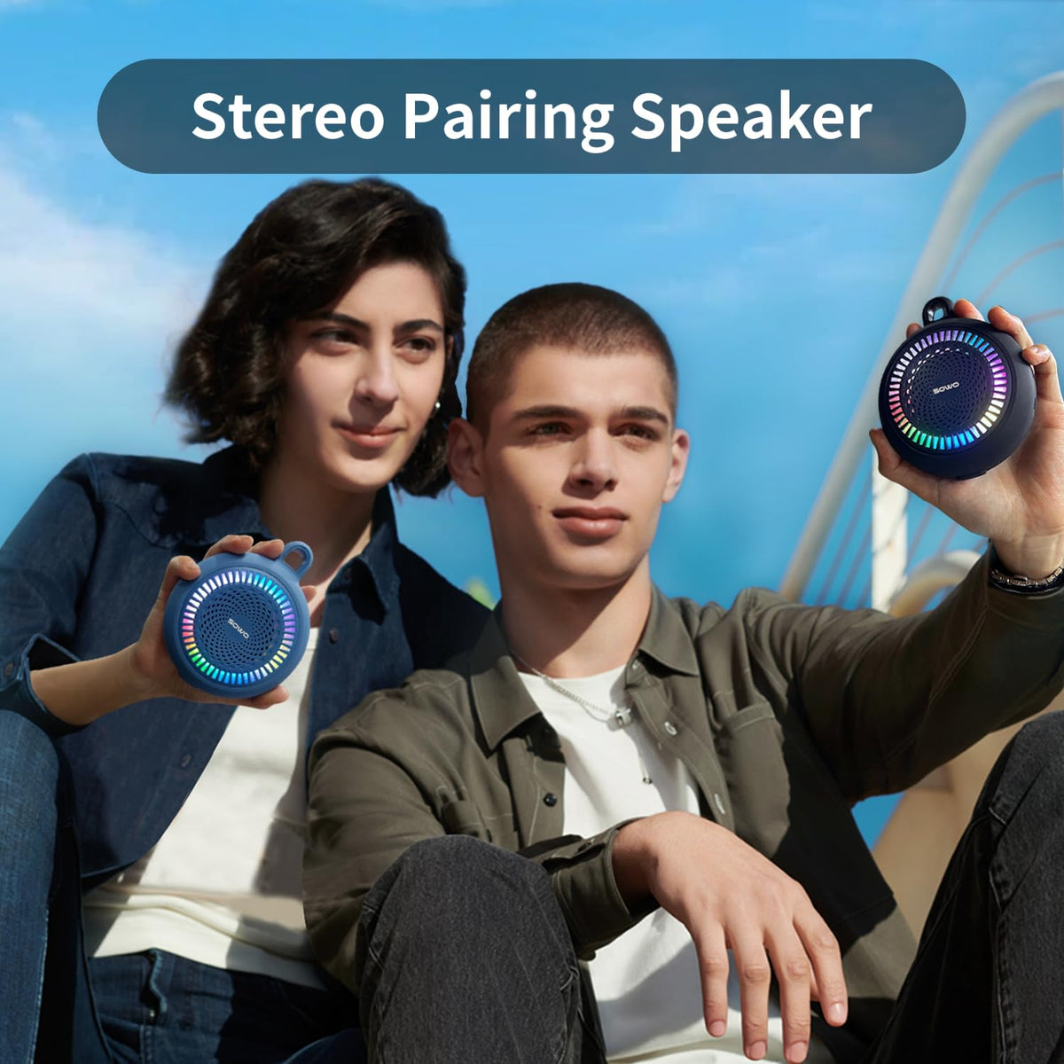 SOWO clip-on design portable speaker for easy attachment