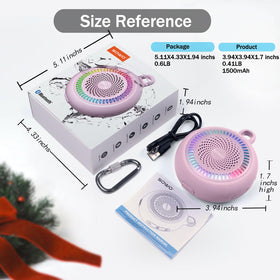 SOWO lightweight 6.5 ounce clip speaker for travel and hike