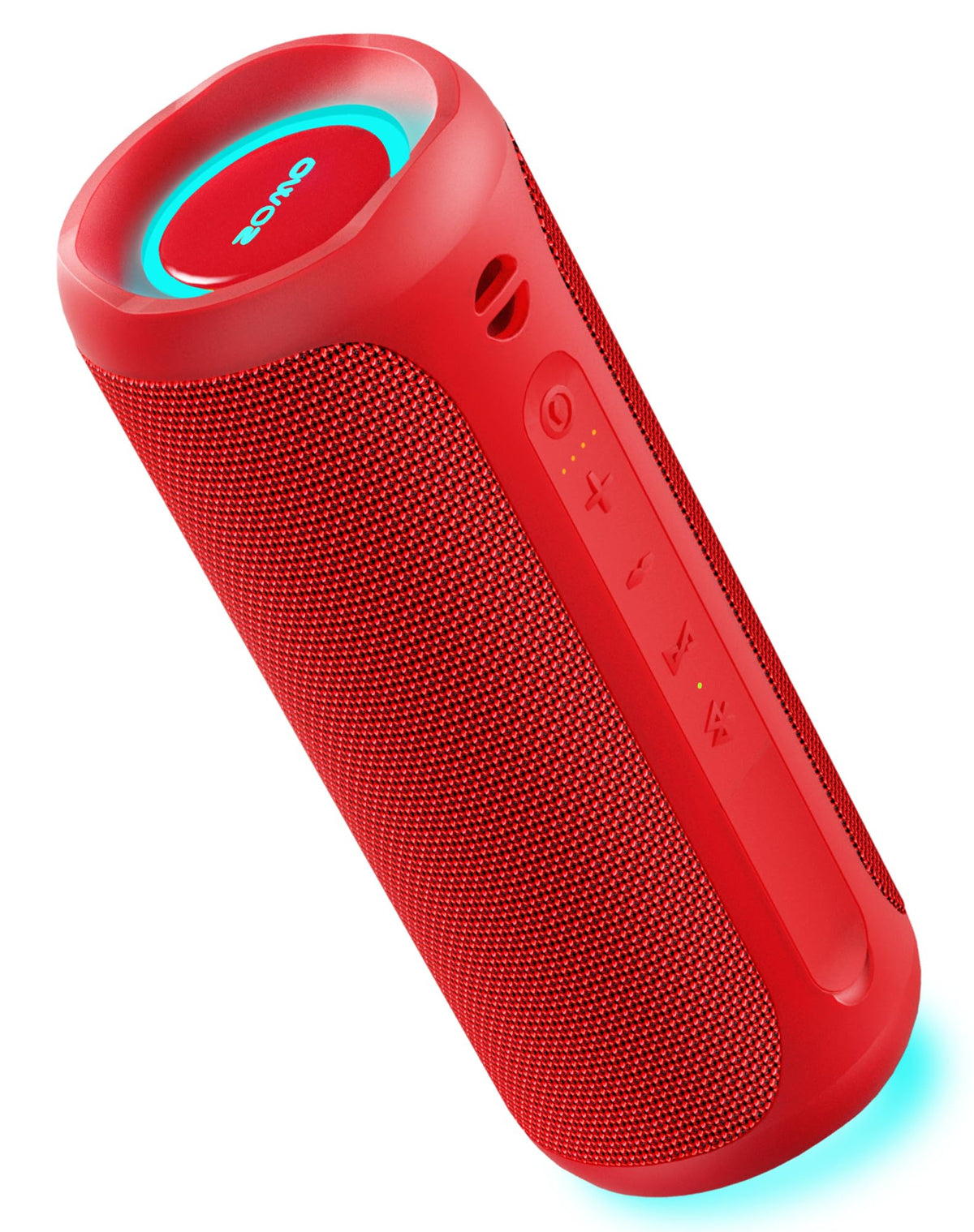 SOWO front view red speaker showing controls and bold design benefit portable sound