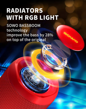 SOWO RGB light show glowing at night creating party ambiance and visual impact