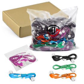 SP SOUNDPRETTY multi-color spread of earbuds showing color options to organize student sets