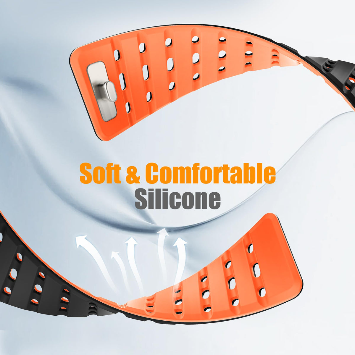 Spapoy Magnetic Sport Band for Whoop 5.0 Life closure supports all-day comfort and security.