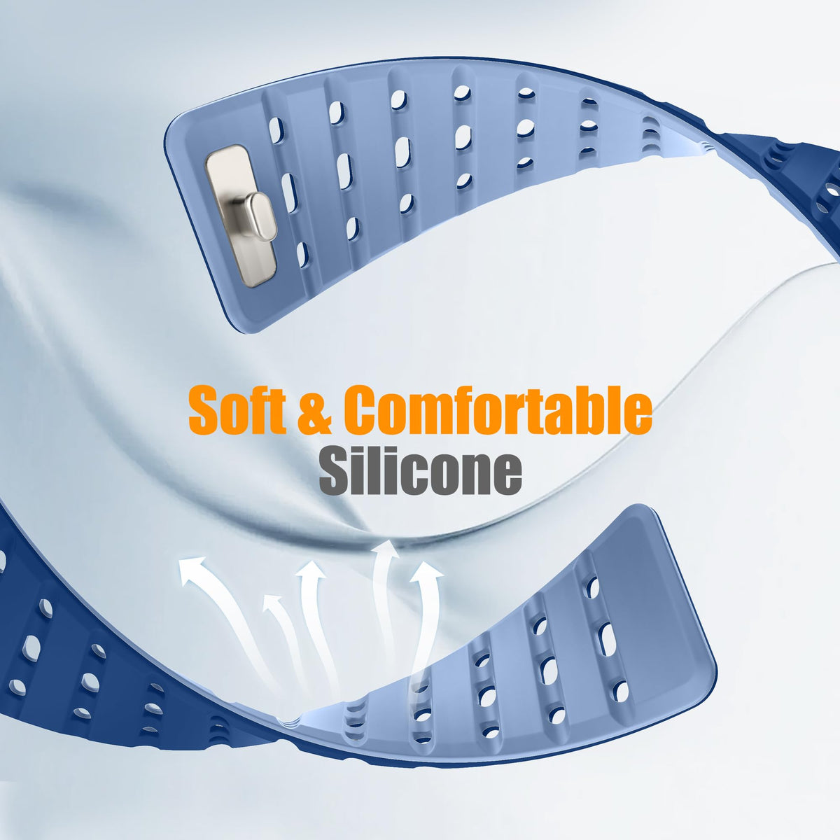 Spapoy waterproof silicone band resists sweat for outdoor training.