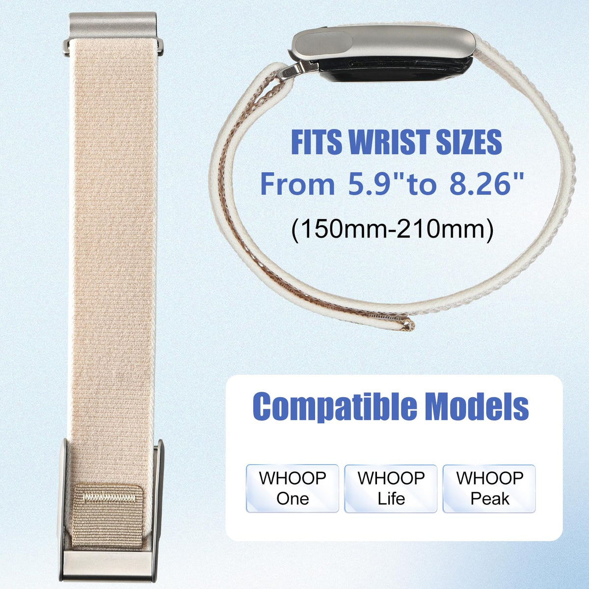Spapoy Whoop 5.0 band being adjusted for a personalized fit