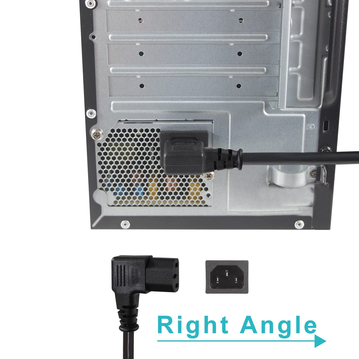 SPARKING right-angle C13 to NEMA 5-15P ideal for wall-mounted PCs