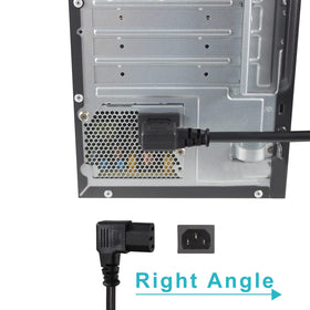 SPARKING right-angle C13 to NEMA 5-15P ideal for wall-mounted PCs