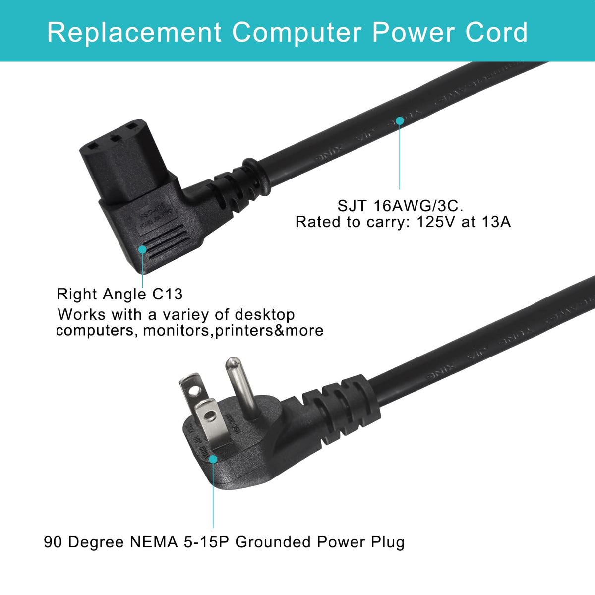 SPARKING flush-mountable TV power cord for wall installation
