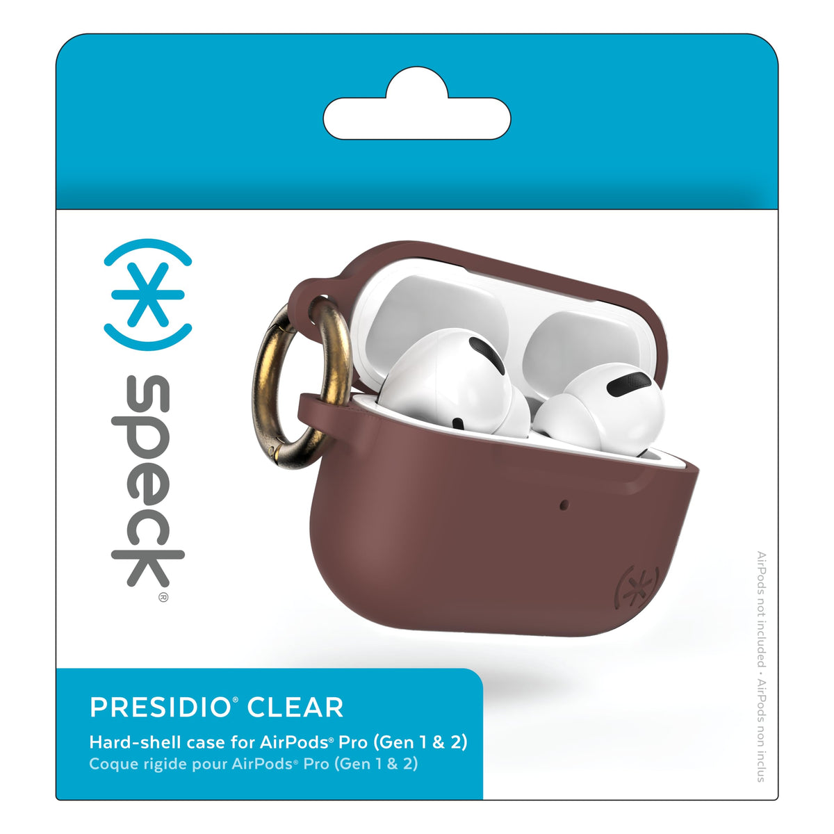 Speck Presidio clipped to backpack in commute scene for easy access