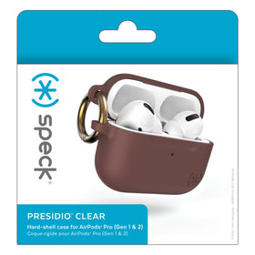 Speck Presidio clipped to backpack in commute scene for easy access