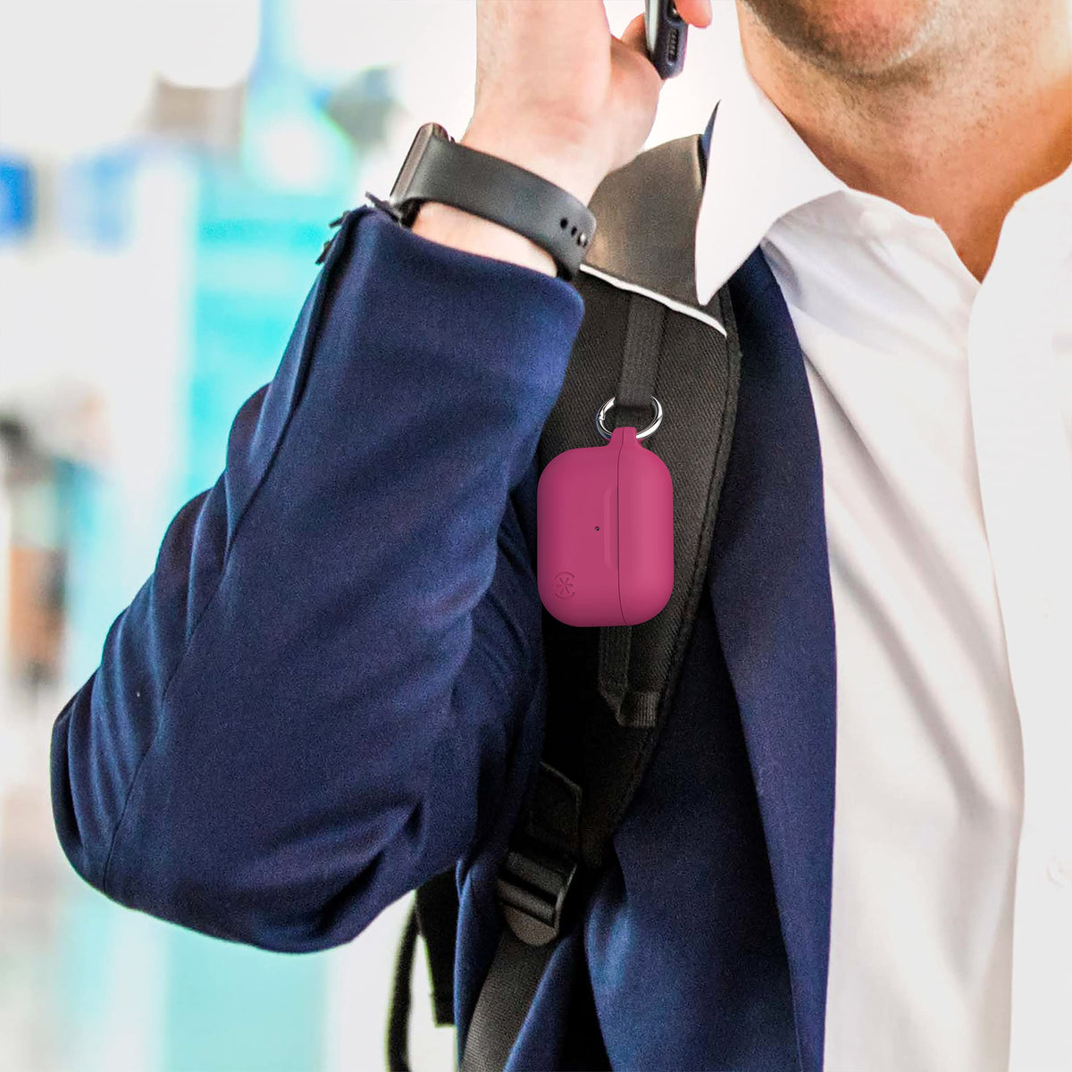 Speck Presidio on a desk in lifestyle setting, stylish protection for everyday carry