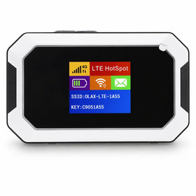 Spectrum Smart Olax4G hotspot front view shows compact travel-ready design for on-the-go internet