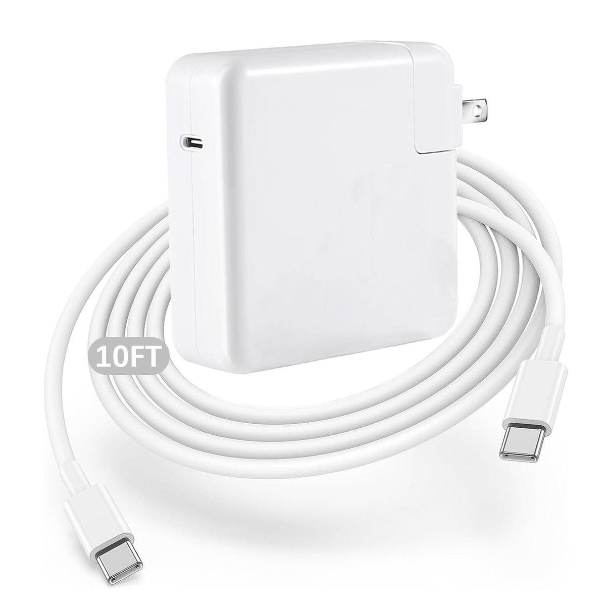SpeedScope 96W MacBook Pro charger powering a laptop quickly.