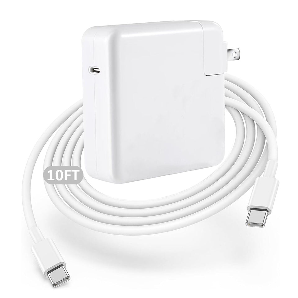 SpeedScope 96W MacBook Pro charger powering a laptop quickly.