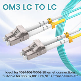 Data center patch cable installed in server rack delivering reliable, low-loss connections.
