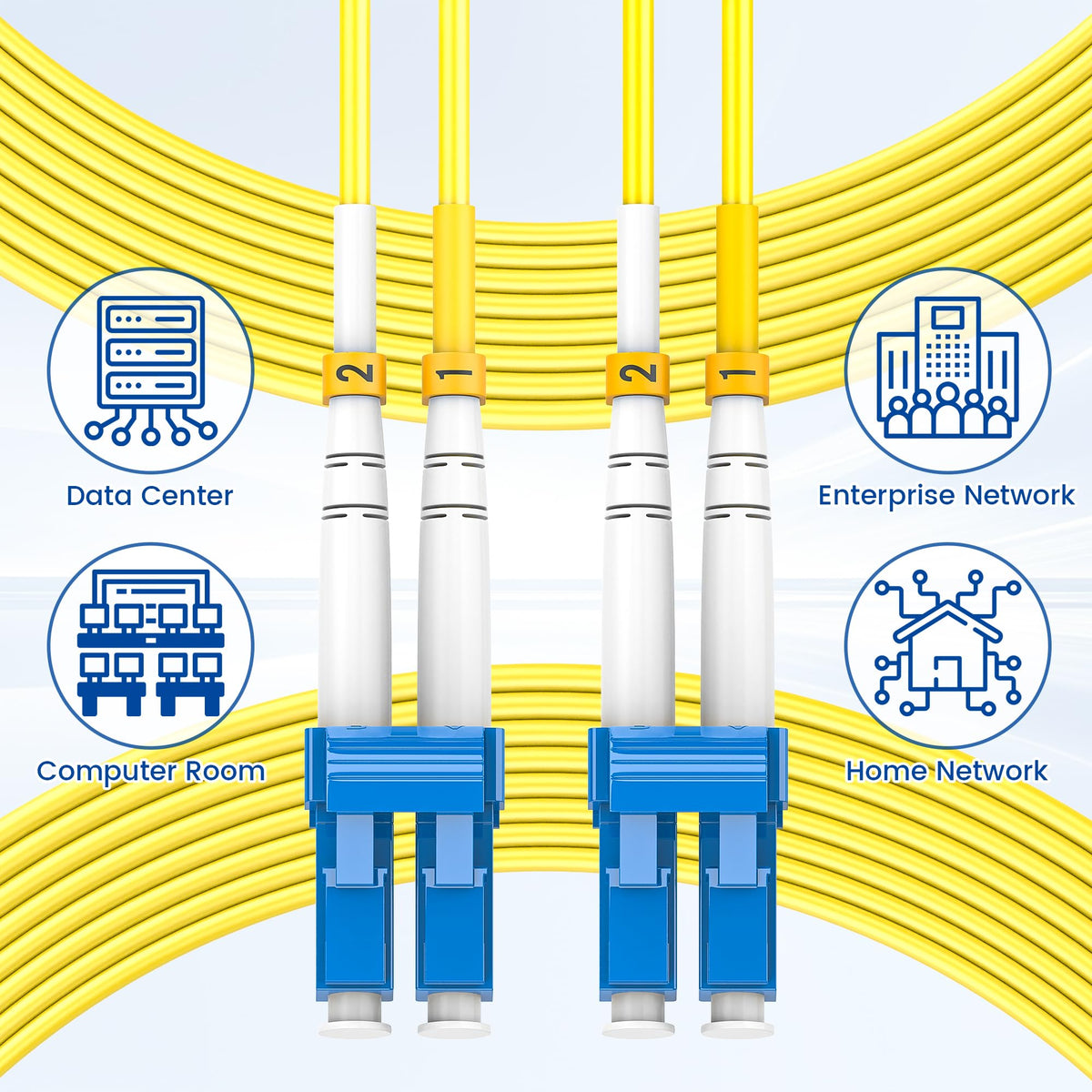 SpeedyCables 3m cable beside ruler showing true 10ft length for accurate planning