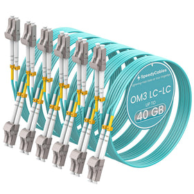 SpeedyCables OM3 LC-LC patch cable 1m demonstrates high-speed data transfer in tight racks.