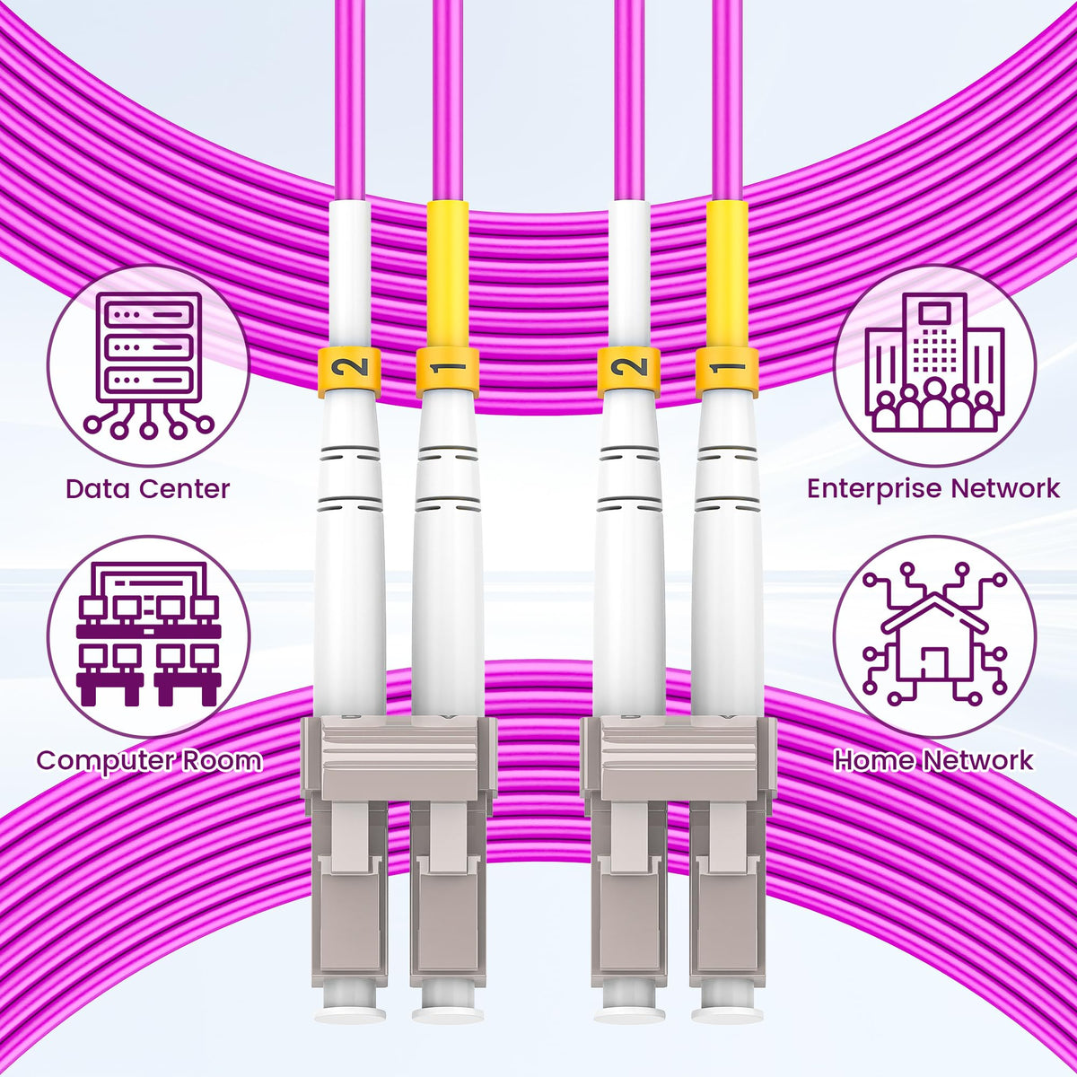 SpeedyCables 2m patch cables enable tidy high-density cabling layouts.