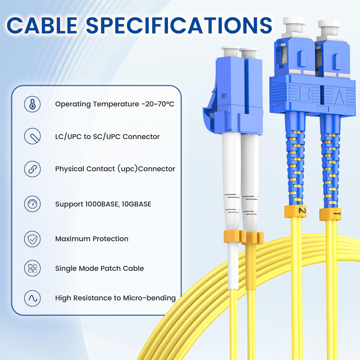 SpeedyCables cable plugged into patch panel illustrating tidy rack deployment benefit