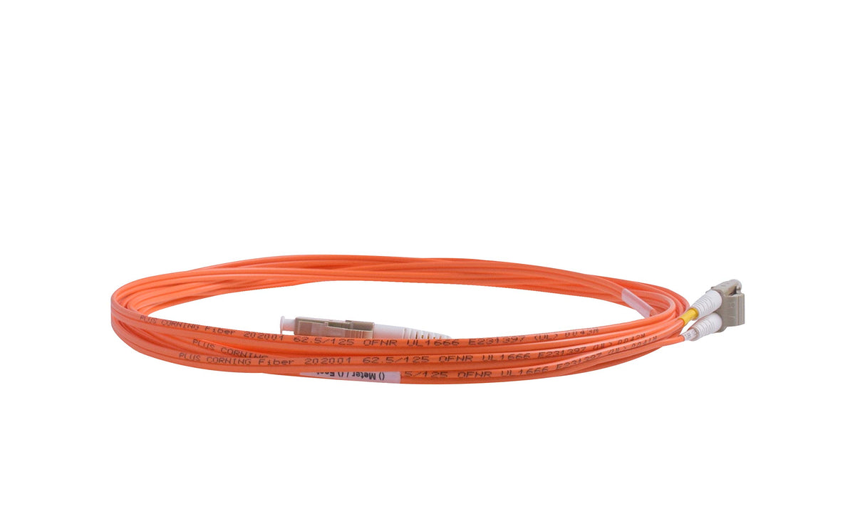 SpeedyFiberTX LC connector close-up with ceramic ferrule for low signal loss