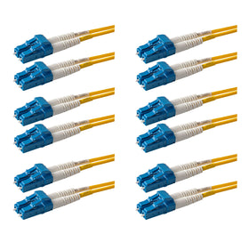SpeedyFiberTX front packaging showing 6-pack LC to LC cables and benefits