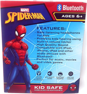 Spider-Man headphones with adjustable headband for a secure, snug fit.