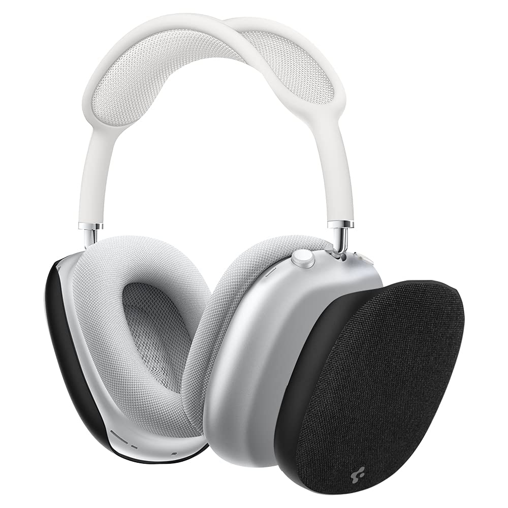 Spigen Urban Fit nylon cover on AirPods Max front view protects against scuffs.