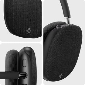 Snap-on design shown for quick AirPods Max setup.