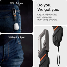 Spigen AirPods Pro 2 and 3 cases compatible lanyard clip for universal use.