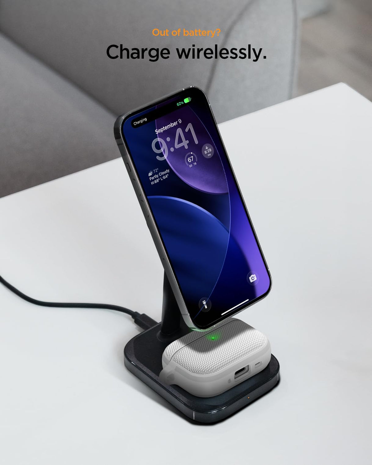 Spigen AirPods Pro 3 case includes carabiner for on-the-go clipping.