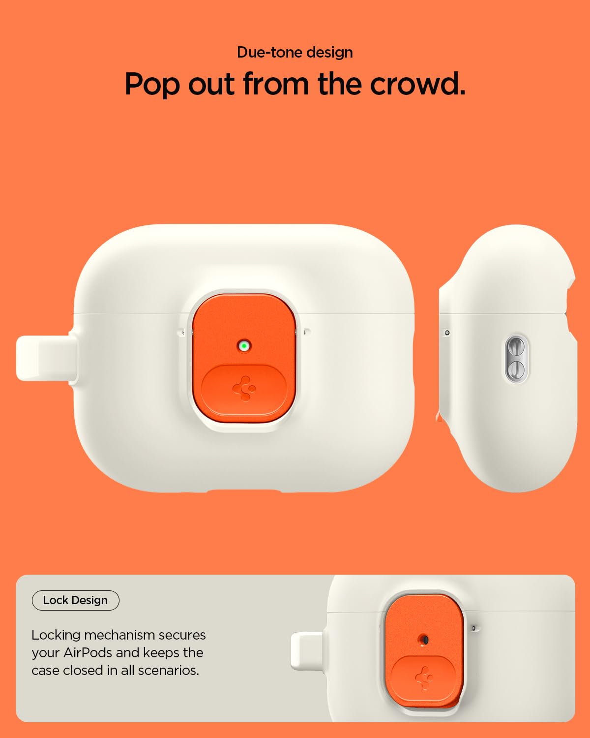 Spigen AirPods Pro 3 Case carabiner and lanyard for on-the-go carrying