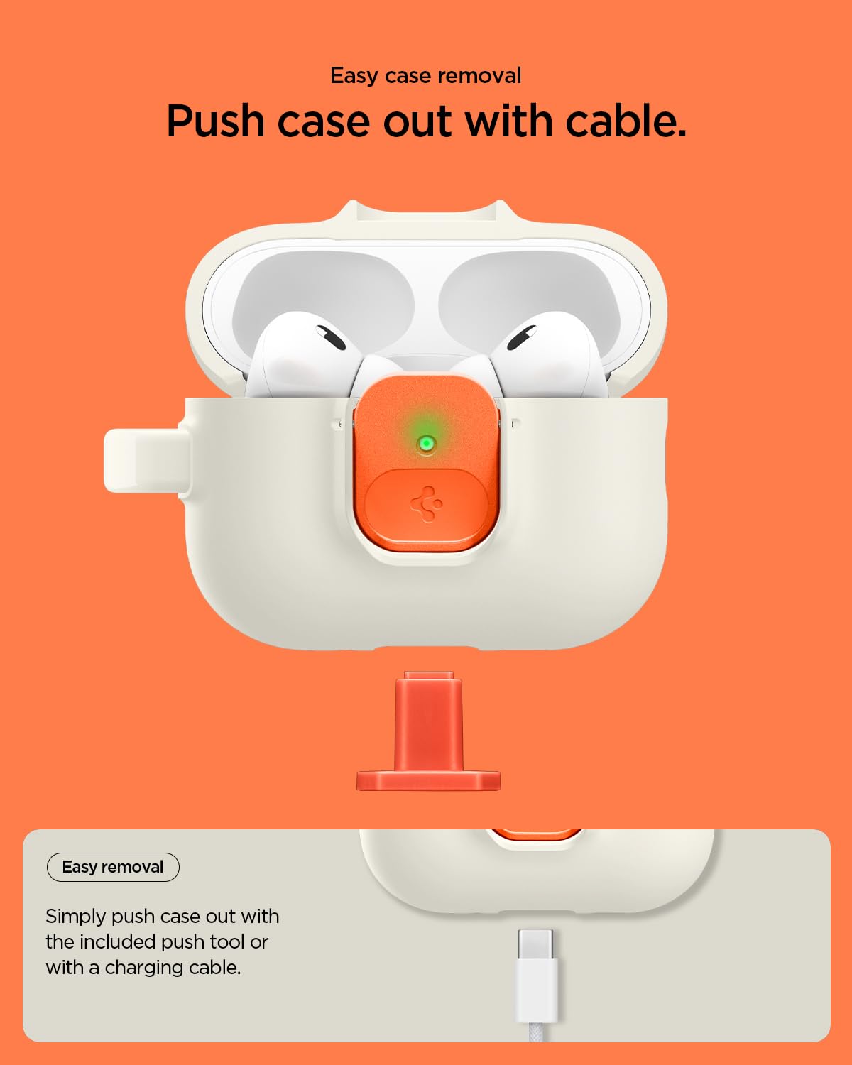 Spigen AirPods Pro 3 Case clip-ready design for bags or belts