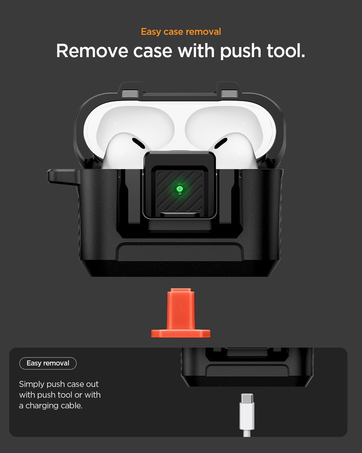 Spigen AirPods Pro 3 Case ensures precise fit and easy access