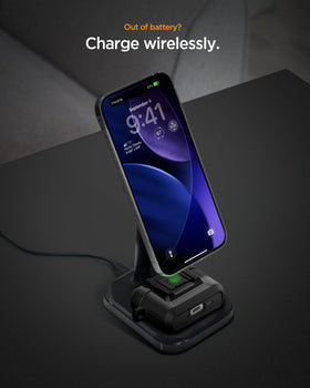 Spigen AirPods Pro 3 Case featuring hybrid polymer protection and shock absorption