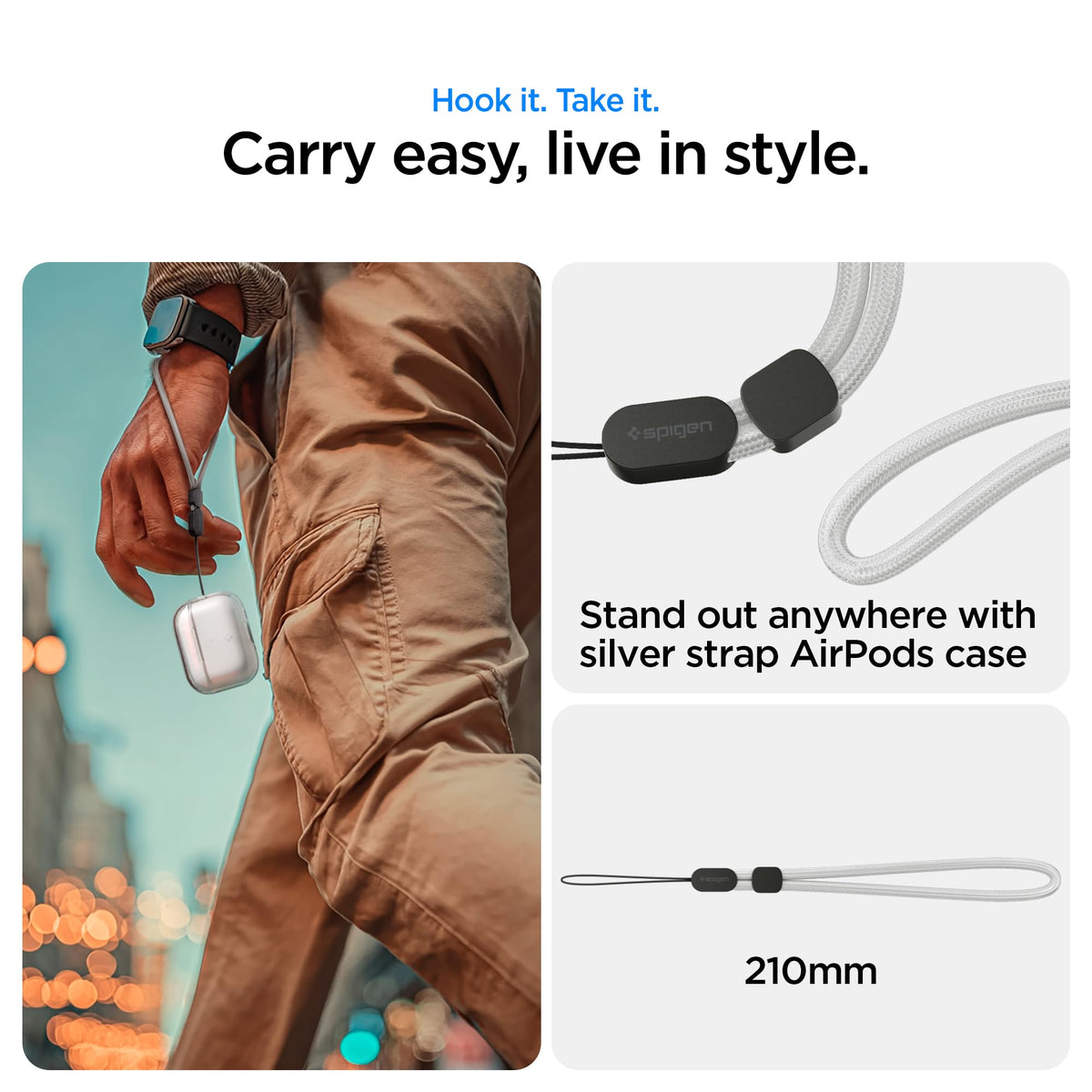 Spigen AirPods Pro 3 Case compatibility badge with 2025 model.