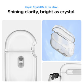 Spigen AirPods Pro 3 Case with wrist strap for hands-free carry.