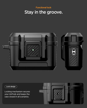 Spigen AirPods Pro 3 Case in matte black with sleek design