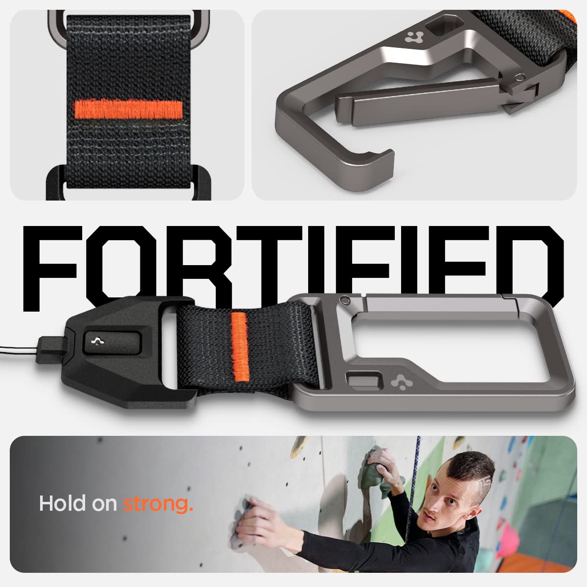 Spigen AirPods Pro 3 lanyard features durable nylon strap for steady grip.