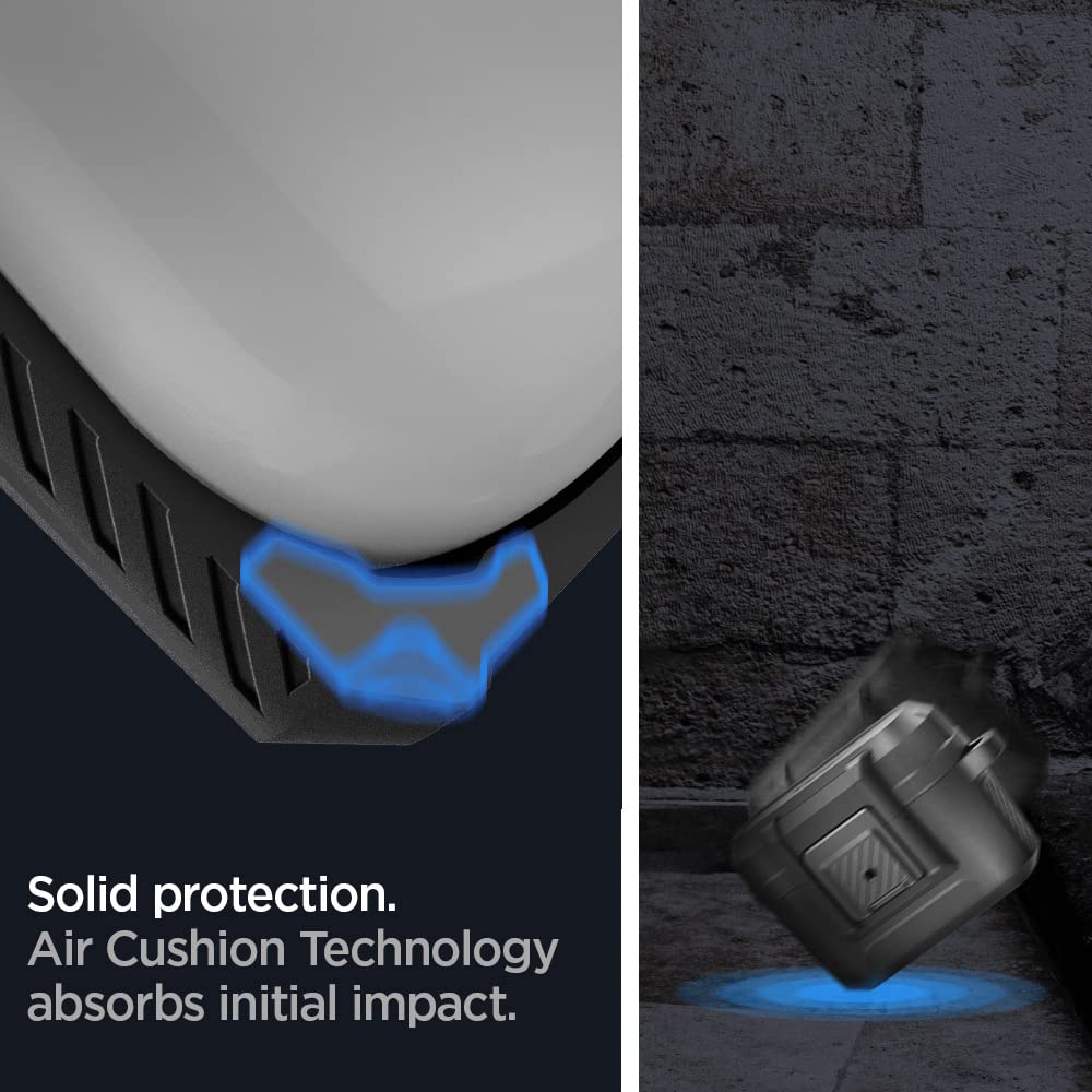 Spigen AirPods Pro case supports wireless charging with LED visibility.