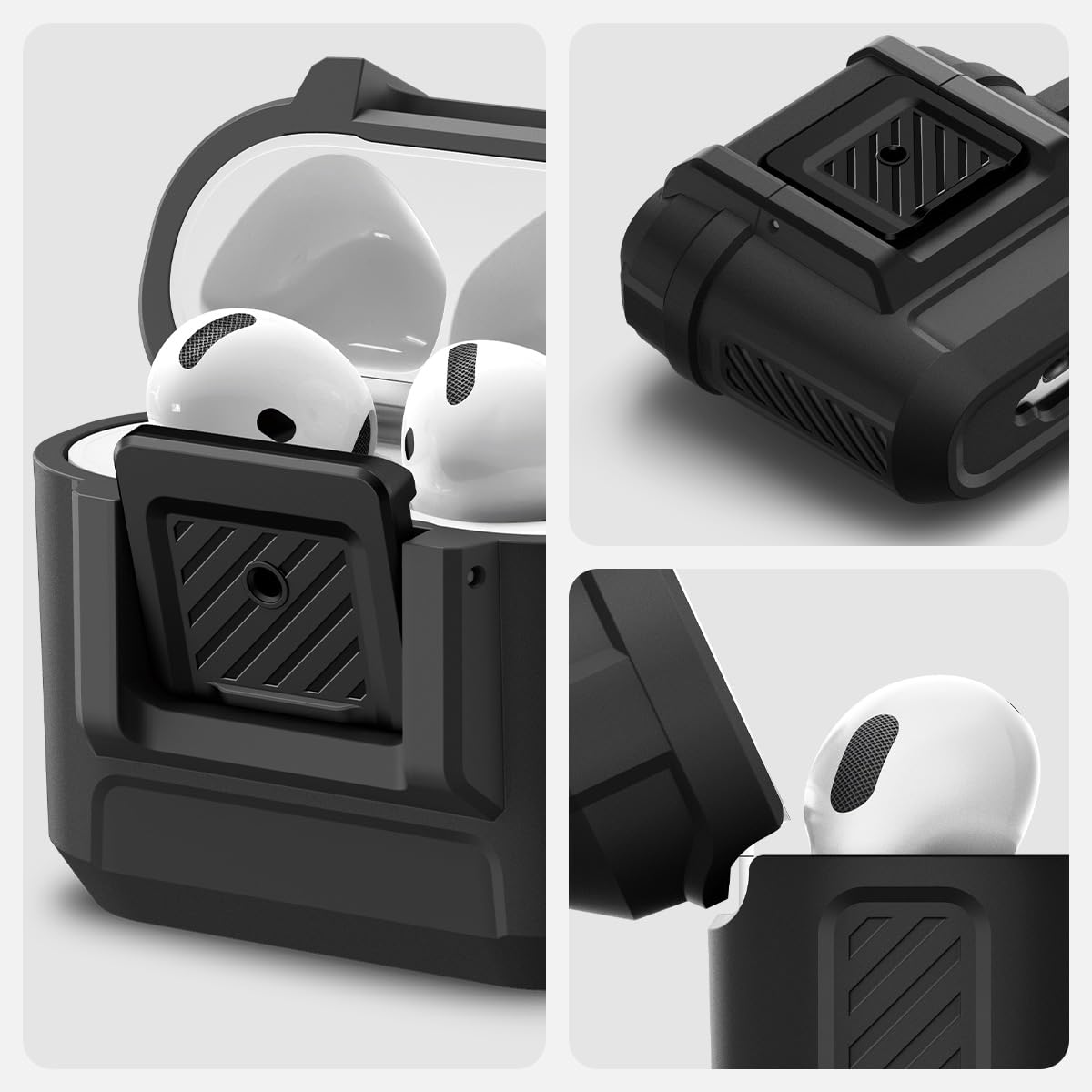 Spigen AirPods 4 Case carabiner-portability enables quick clip-and-go carrying