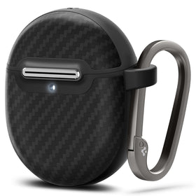 Spigen Enzo Aramid front view showing protective fit and matte black finish benefits grip