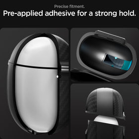 Spigen Enzo Aramid placed on wireless charger showing compatibility and easy charging