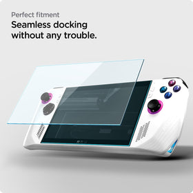 Spigen GlasTR EZ FIT includes microfiber cloth for easy cleaning.
