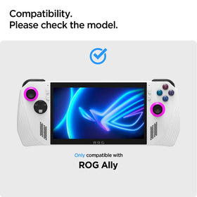 Spigen GlasTR EZ FIT tray installation for ASUS ROG Ally ensures quick alignment.