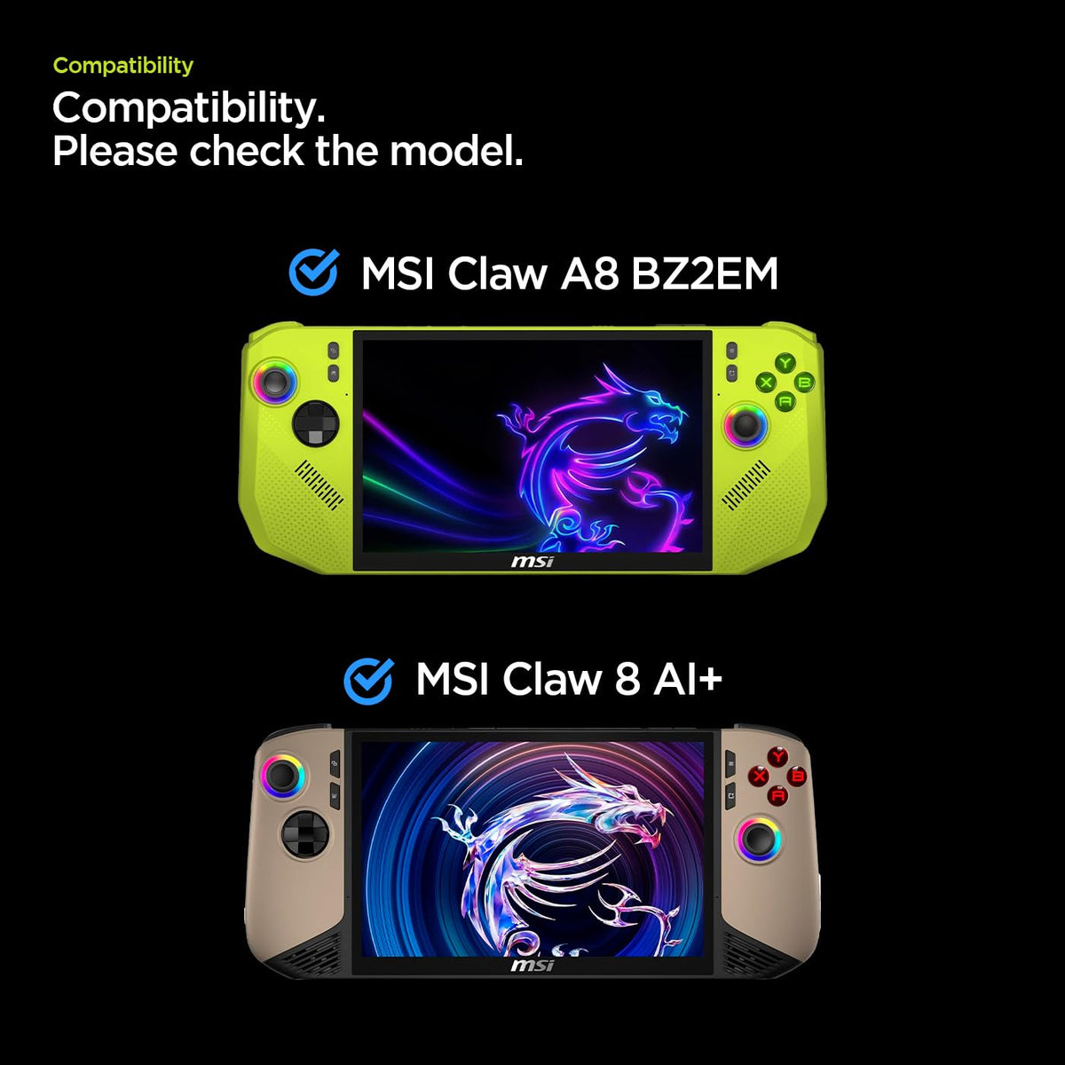 Spigen GlasTR Slim edge-to-edge fit for MSI Claw A8 BZ2EM