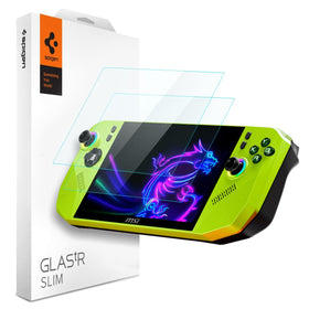 Spigen GlasTR Slim tempered glass for MSI Claw 8 Ai preserves touch sensitivity