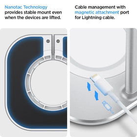 Spigen stand on a desk in lifestyle scene enhancing workspace organization