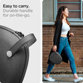 Spigen Klasden cable pouch detail showing magnetic closure and neat storage